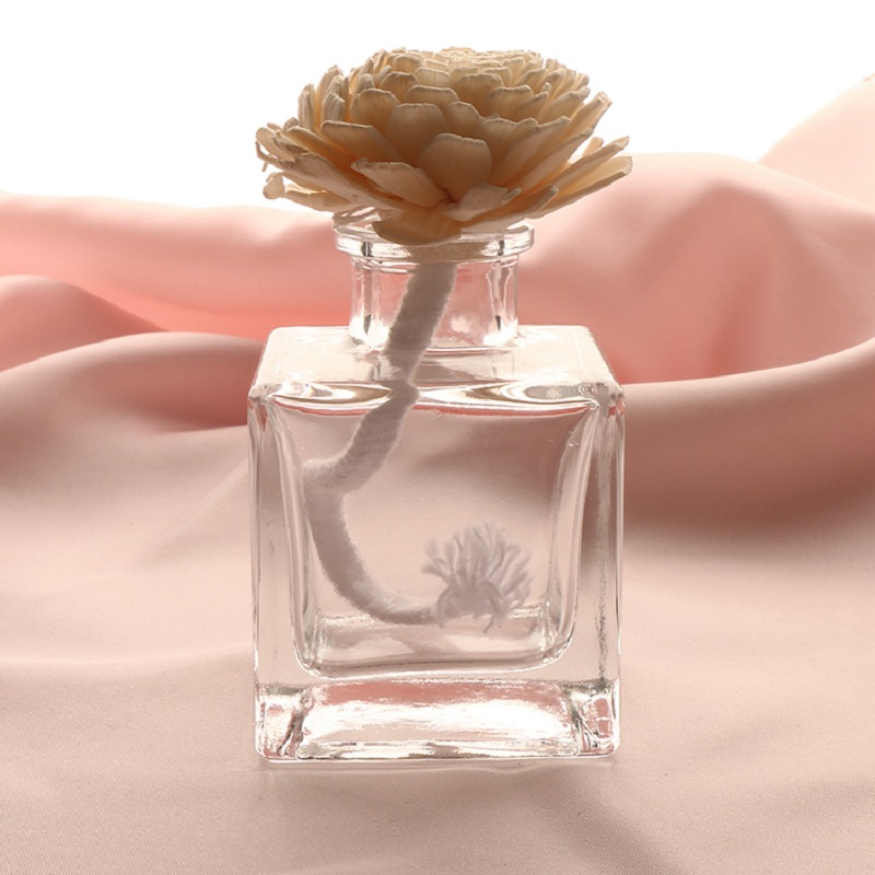 Nieuw product Square Type Parfum Glasfles met Rattan Diffuser